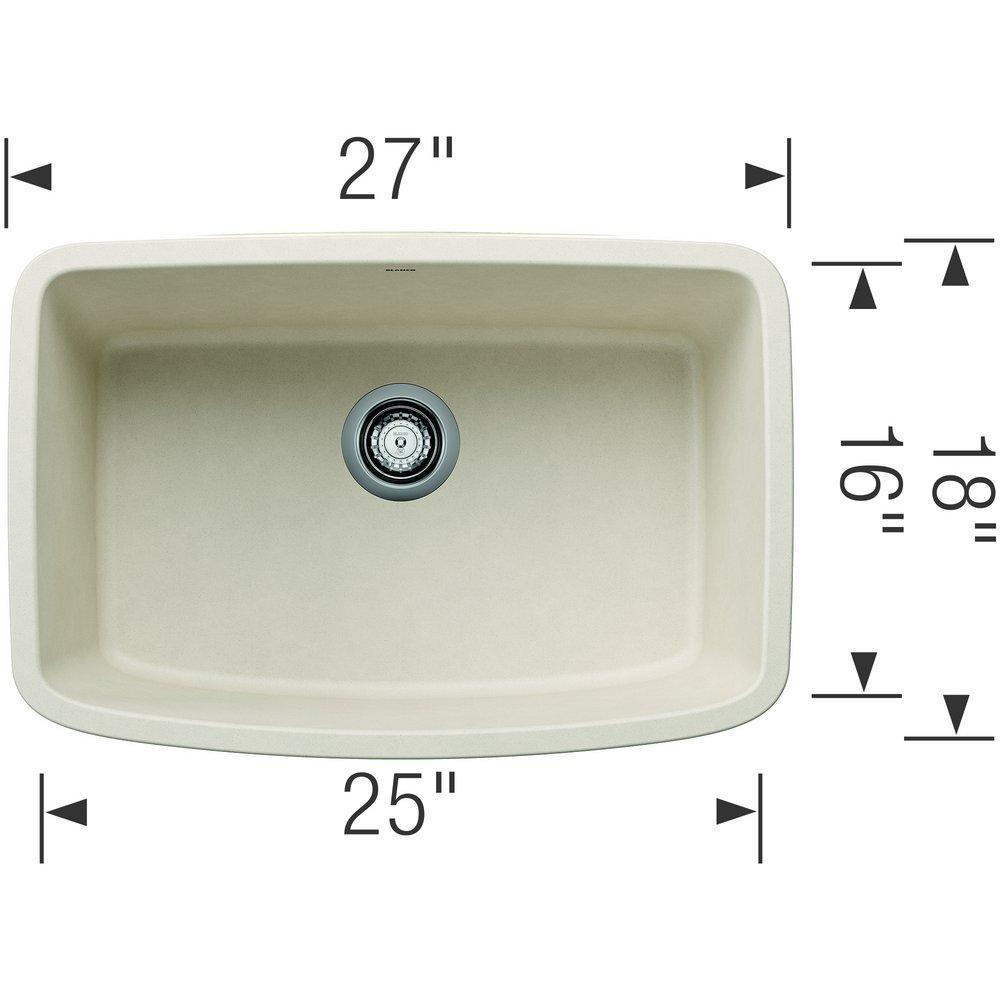 VALEA 27 SINGLE BOWL - SOFT WHITE 