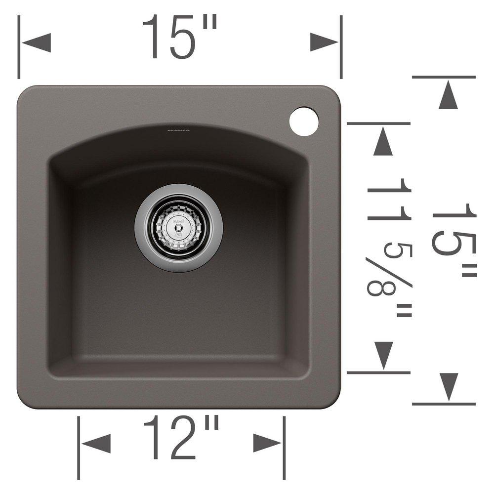 DIAMOND BAR SINK DUAL DECK - VOLCANO GREY 