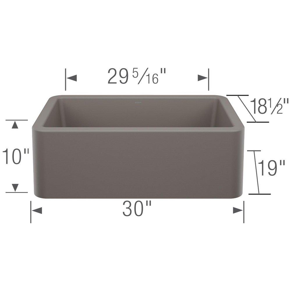 IKON 30 APRON SINGLE BOWL - VOLCANO GRAY 