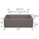 BLANCO Volcano Grey 33 x 19 in. No Hole Granite Composite Double Bowl Farmhouse Kitchen Sink 