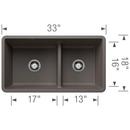 PRECIS REVERSIBLE 1-3/4 LOW DIVIDE - VOLCANO GRAY 