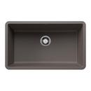 30 in. Undermount Composite Single Bowl Kitchen Sink in Volcano Grey