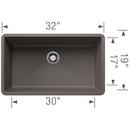 PRECIS SUPER SINGLE BOWL - VOLCANO GRAY 