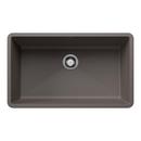 32 in. Undermount Composite Single Bowl Kitchen Sink in Volcano Grey
