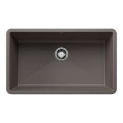 32 in. Undermount Composite Single Bowl Kitchen Sink in Volcano Grey