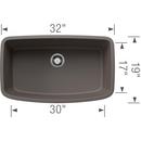 VALEA SUPER SINGLE BOWL - VOLCANO GRAY 