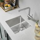 15 in x 15 in Stainless Steel Undermount Bar Sink in Satin 