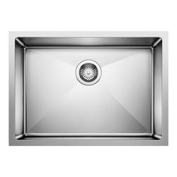 25 in. Undermount Stainless Steel Single Bowl Kitchen Sink in Satin