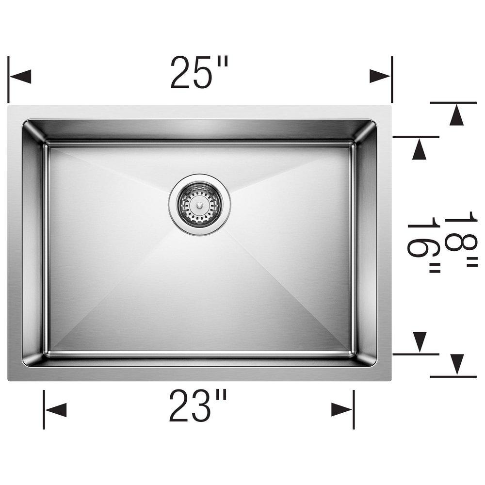 25 x 18 in. Stainless Steel Single Bowl Undermount Kitchen Sink in Satin 