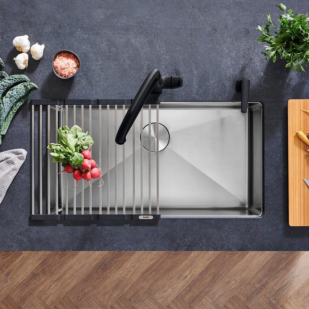 BLANCO Polished Satin 31-15/16 x 17-15/16 in. No Hole Stainless Steel Single Bowl Undermount Kitchen Sink 