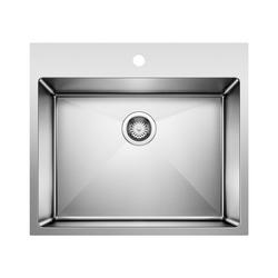 25 in. Dual Mount Stainless Steel Laundry Sink in Satin Brushed Finish