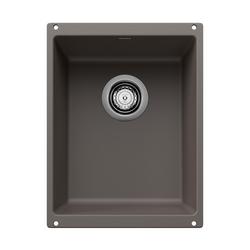 13-39/50 x 18-11/100 in. No Hole Undermount Granite Composite Bar Sink in Volcano Grey