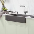 BLANCO Volcano Grey 29-13/16 x 19 in. No Hole Granite Single Bowl Farmhouse and Undermount Kitchen Sink 