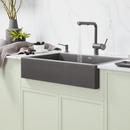 BLANCO Volcano Grey 29-13/16 x 19 in. No Hole Granite Single Bowl Farmhouse and Undermount Kitchen Sink 