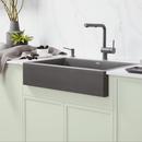 BLANCO Volcano Grey 29-13/16 x 19 in. No Hole Granite Single Bowl Farmhouse and Undermount Kitchen Sink 