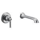 CHROME ONE-HANDLE NON DIVERTER TUB FILLER 