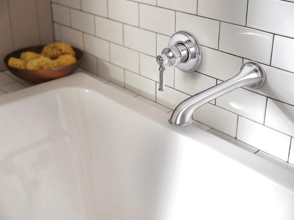 CHROME ONE-HANDLE NON DIVERTER TUB FILLER 