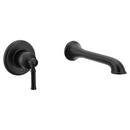 Single Handle Wall Mount Tub Filler in Matte Black