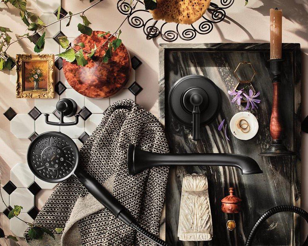 MATTE BLACK ONE-HANDLE NON DIVERTER TUB FILLER 