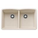 DIAMOND EQUAL DOUBLE BOWL - SOFT WHITE 