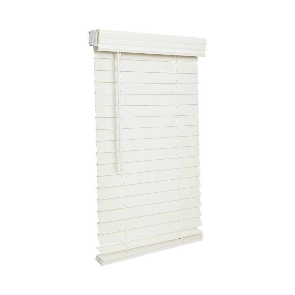 63X48 2 FAUX WOOD CRDL BLIND WHITE 