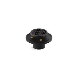 2 in. or 3 in. Metal Connection Cast Iron Tile-In Shower Drain with Brass Throat in Matte Black