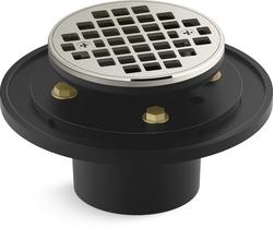 Round Tile-In Shower Drain in Satin Nickel