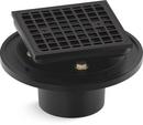 Square Brass Tile-In Shower Drain in Matte Black