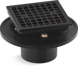 2 - 3 in. Square Tile-In Shower Drain in Matte Black