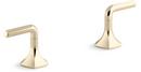 Bathroom Faucet Lever Handles in Vibrant® French Gold