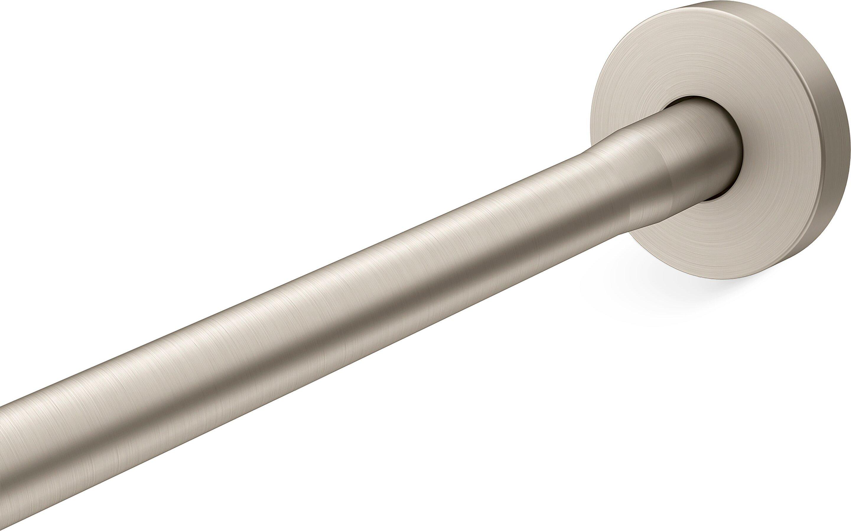 KOHLER Vibrant Brushed Nickel 76 in. Wall Mount Curved Shower Rod 