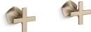 Wall Mount Cross Handles in Vibrant Brushed Bronze