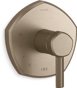 Single Handle Pressure Balancing Valve Trim in Vibrant Brushed Bronze
