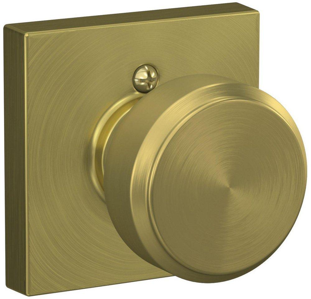 BOWERY NON-TURNING ONE-SIDED DUMMY DOOR KNOB WITH COLLINS TRIM 