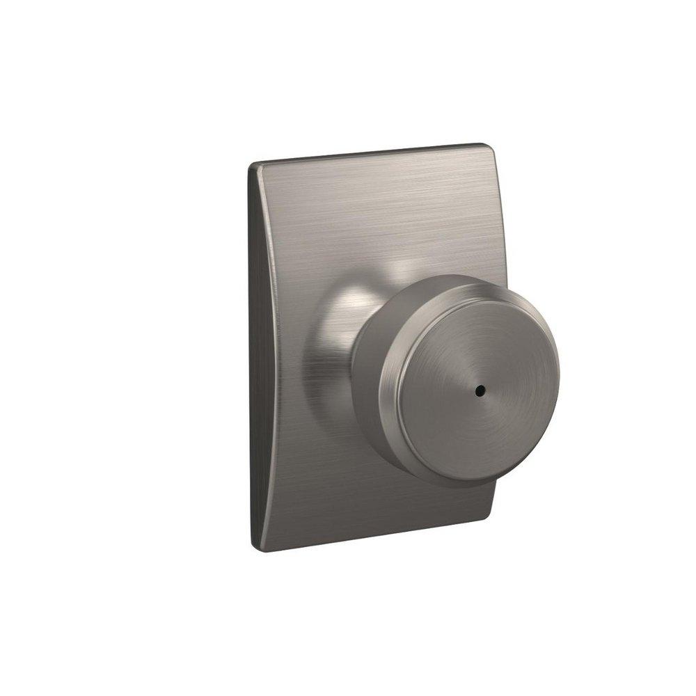 Privacy Knob Set with Century Trim in Satin Brass 