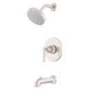 CAPISTRANO TUB & SHOWER TRIM WITH VALVE IN SPOT DEFENSE BRUSHED NICKEL 