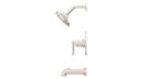 CAPISTRANO TUB & SHOWER TRIM WITH VALVE IN SPOT DEFENSE BRUSHED NICKEL 