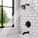 CAPISTRANO TUB & SHOWER TRIM WITH VALVE IN SPOT DEFENSE MATTE BLACK 