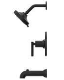 CAPISTRANO TUB & SHOWER TRIM WITH VALVE IN SPOT DEFENSE MATTE BLACK 