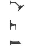 VANERI TUB & SHOWERTRIM WITH VALVE IN MATTE BLACK 