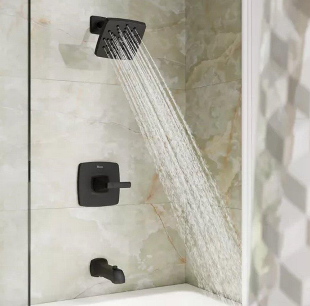 Pfister Matte Black Single Handle Multi Function Bathtub & Shower Faucet (Trim Only) 