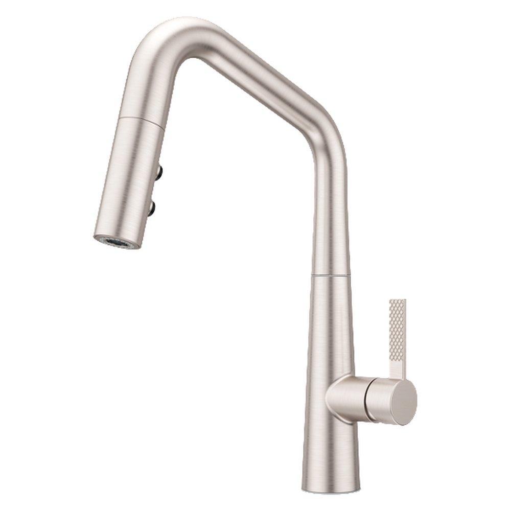 ASARI 1-HANDLE PULL-DOWN KITCHEN FAUCET IN SPOT DEFENSE BRUSHED NICKEL 