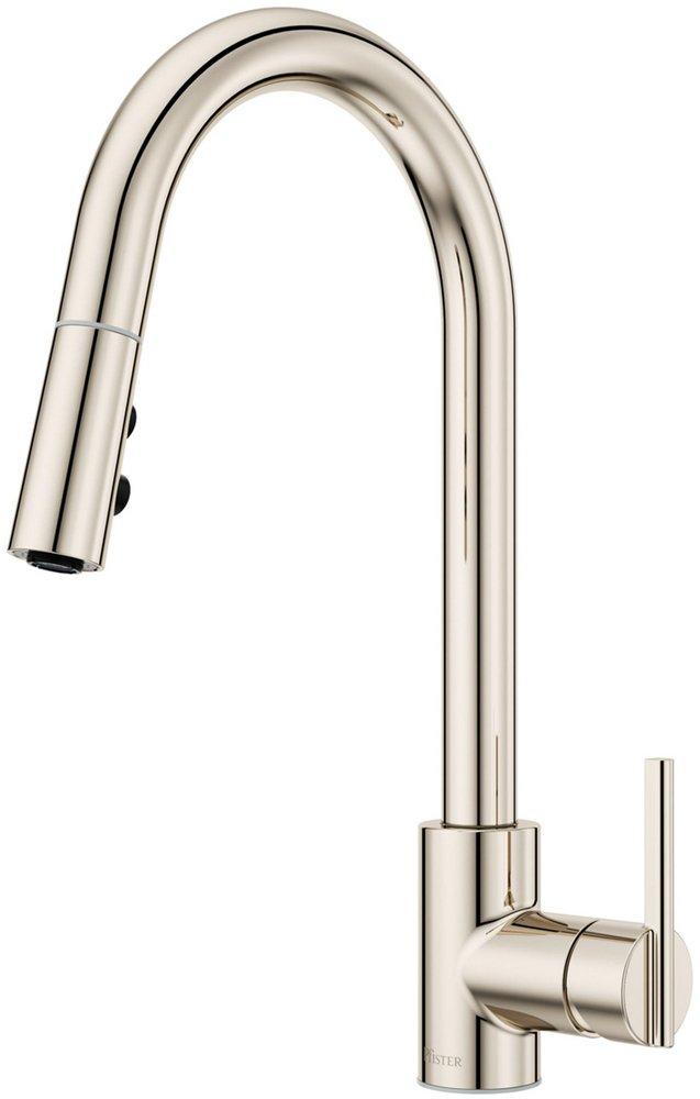 Pfister Polished Nickel Single Handle Pull Down Kitchen Faucet 
