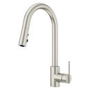 Single Handle Pull Down Kitchen Faucet in Stainless Steel