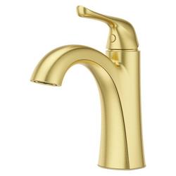 Single Handle Centerset Bathroom Sink Faucet in Brushed Gold