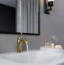 Single Handle Centerset Bathroom Sink Faucet in Brushed Gold 