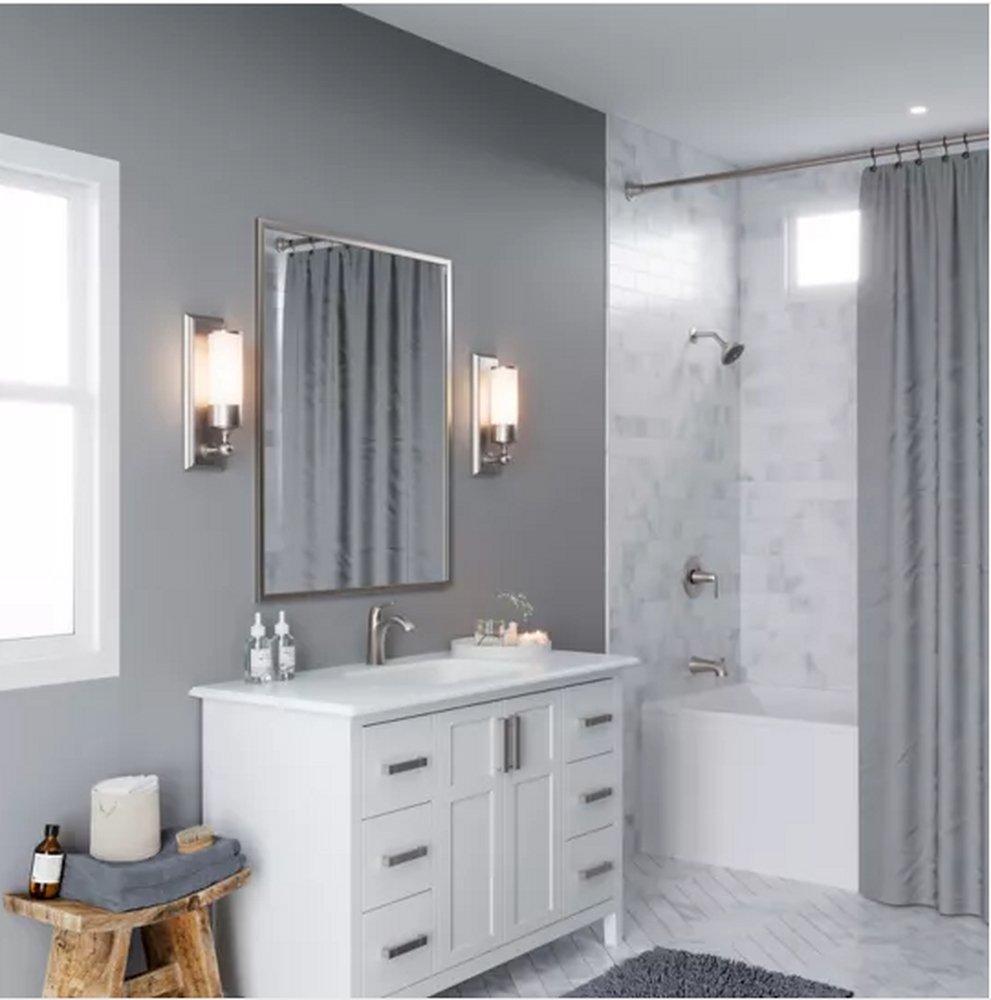 WILLA SINGLE CONTROL 4 CENTERSET BATHROOM FAUCET IN SPOT DEFENSE BRUSHED NICKEL 