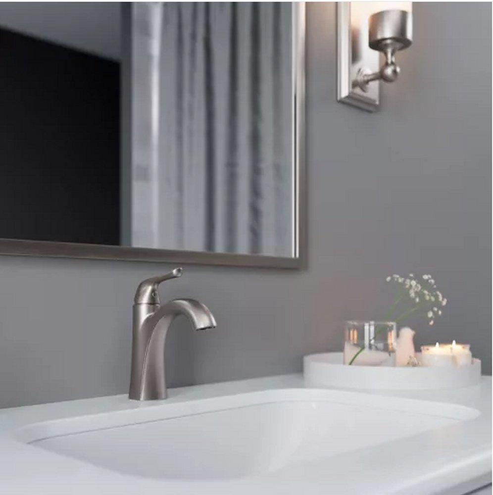 Pfister Spot Defense Brushed Nickel Single Handle Centerset Bathroom Sink Faucet 