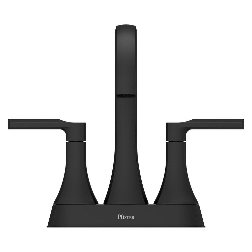Pfister Matte Black Two Handle Centerset Bathroom Sink Faucet 