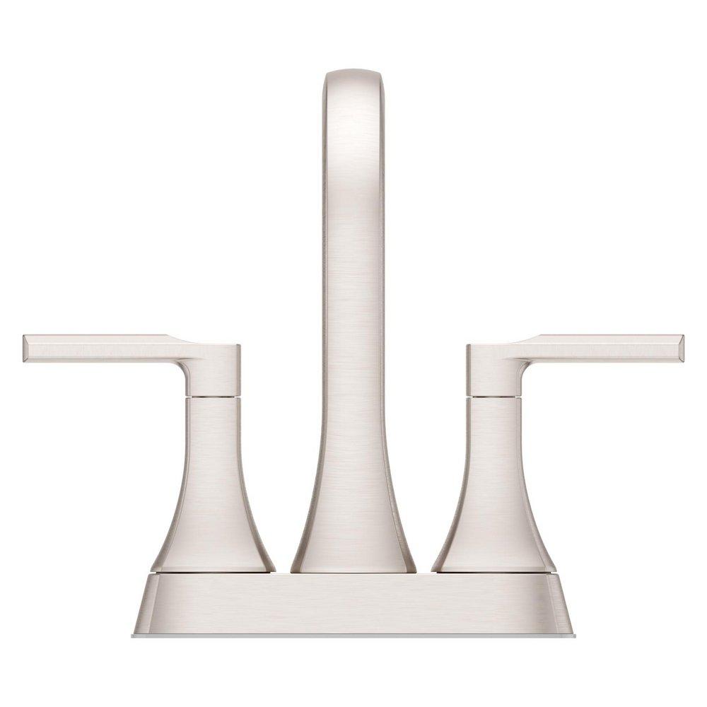 Pfister Spot Defense Brushed Nickel Two Handle Centerset Bathroom Sink Faucet 
